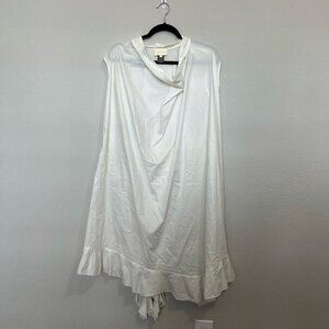 Zac Posen White Oversized Dress Size Medium Color White